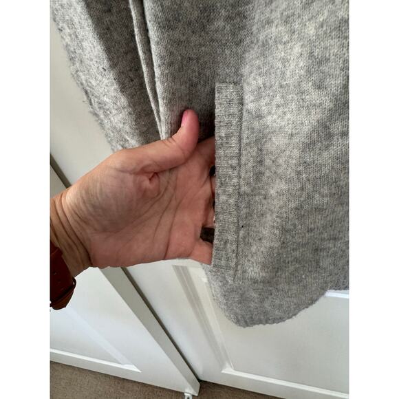 Minnie Rose Cashmere Oversized Zip Hoodie Gray One Size - Picture 5 of 7